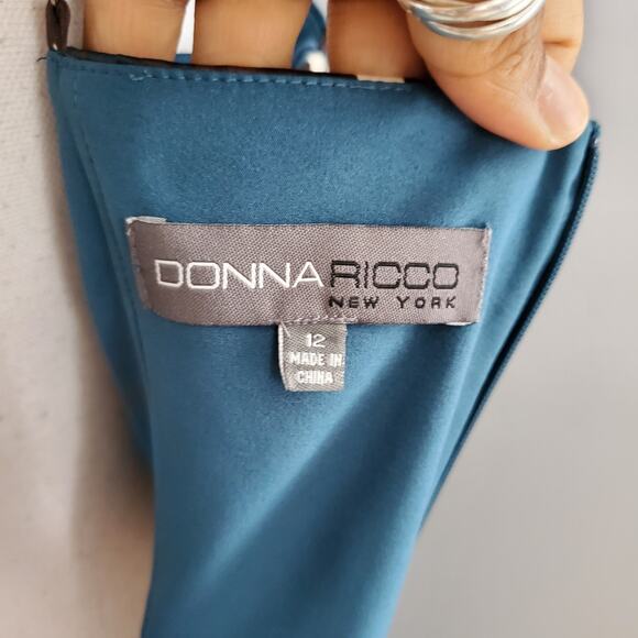 Donna Ricco Floral Pattern Spaghetti Strapped Dress 12 - Picture 6 of 8